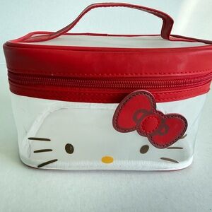 Crème Hello Kitty White and Red Kids Travel Pouch cosmetic lunch pencil bag